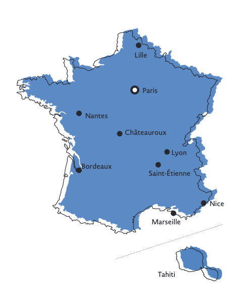 Karte Frankreich