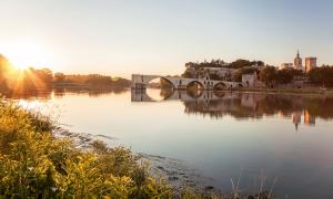 die Rhône in Avignon