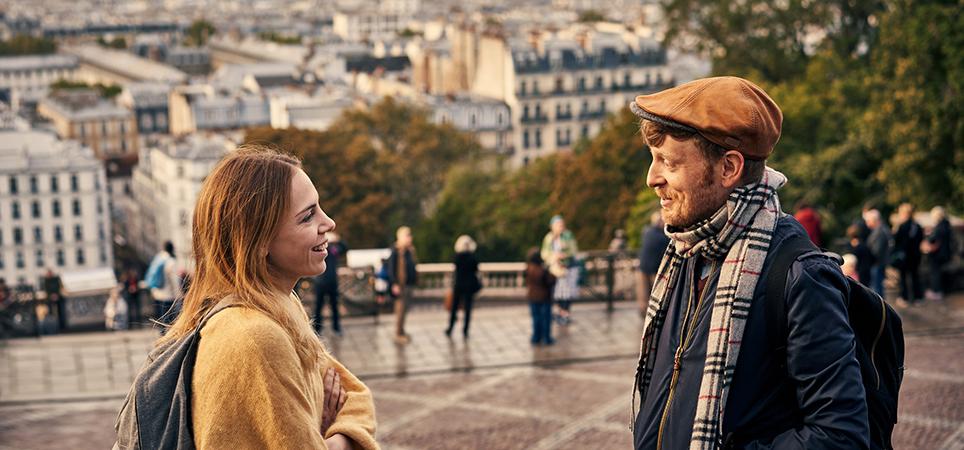 Mann und Frau in Paris