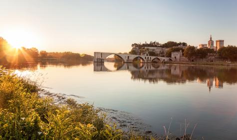 die Rhône in Avignon